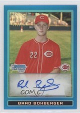 2009 Bowman Draft Prospects Chrome Blue Refractor /150 Brad Boxberger Auto 2u8