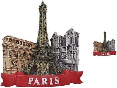 Paris France Eiffel Tower 3D Refrigerator Magnet - Resin Souvenir Fridge Deco...