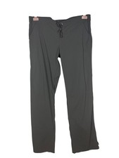 Prana Womens L Grey Drawstring Pants Outdoors Camping Hiking