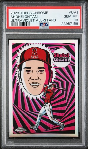 SHOHEI OHTANI 2023 TOPPS CHROME ULTRAVIOLET ALL-STARS #UV-1 SSP PSA 10 GEM MINT