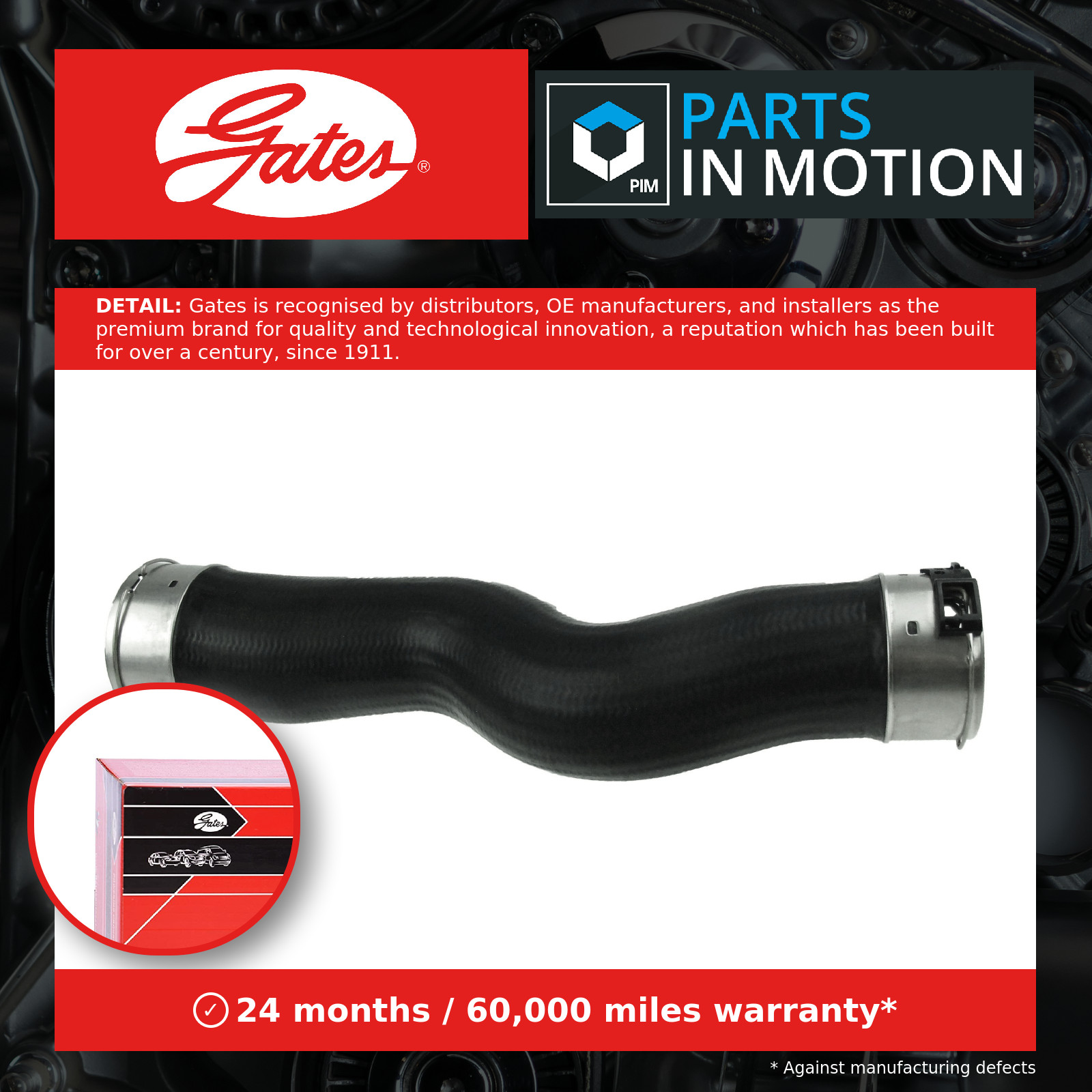 GATES-OE 09-0189 Charge Air Hose for BMW - Image 12