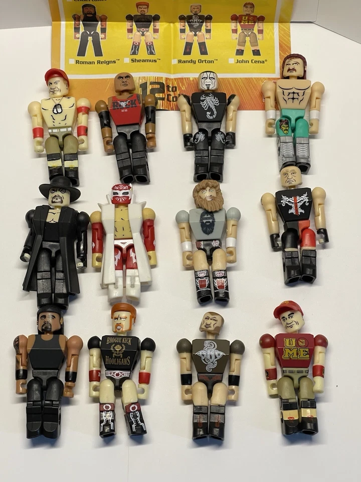 Lote de 12 figuras C3 Construction WWE StackDown raras colección Rumble Sting Jake Foto 2 de 4
