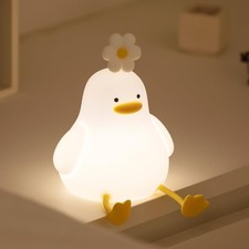 Cute Duck Night Light for Baby Kids Toddler, 3 Level Dimmable Squishy Duck La...