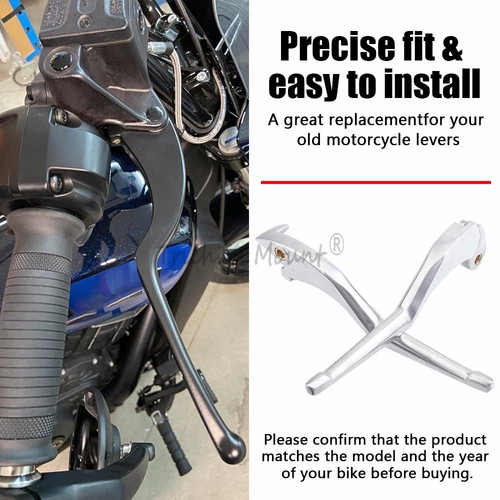 Chrome Hand Brake Clutch Levers For Indian Scout Bobber Sixty with ABS 2017-2021 - Picture 5 of 17