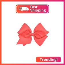 Wee Ones Girls' Plain Wrap Classic Grosgrain Hair Bows on a WeeStay No-Slip Hair