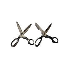 2 Vintage Pinking Shears Scissors 8 " Sewing Cloth Cutting HEAVY DUTY