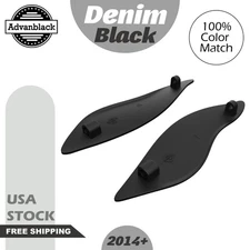 Advan Denim Black Adjustable Fairing Air Deflectors Batwing Fits 2014+ Harley