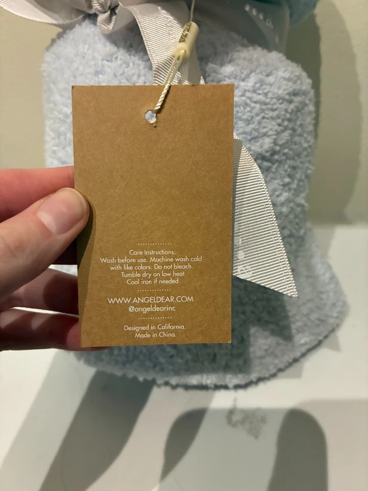 NUEVA Manta de Bebé Angel Dear Baby Boy Azul Claro Difusa Foto 3 de 3