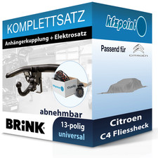 Für Citroen C4 Fliessheck 11-14 BRINK Anhängerkupplung abnehmbar + 13polig neu