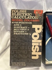 Vintage Polish Electric Calculator Collectible Gag Gift In Original Box