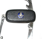 Vintage MASONIC Keychain Pocket Knife & Bottle Opener Folding Mason's Stainless — photo 2