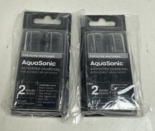 AquaSonic Activated Charcoal Replacement Brush Heads 2 Packs