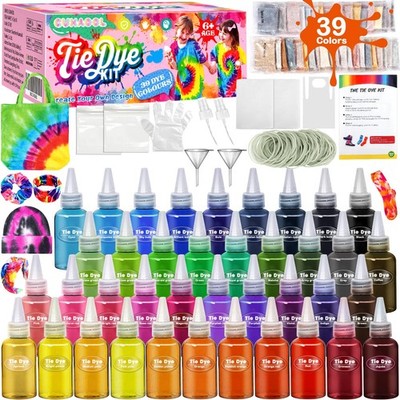 Batikfarben Set für Kinder 39 Farben Tie Dye Kit Kreative Bastelspiele Batik Kit
