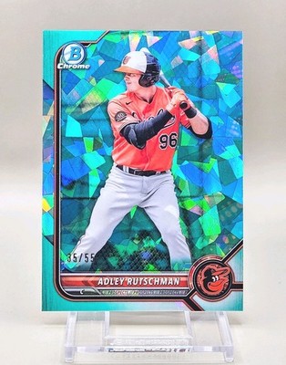 Adley Rutschman - 2022 Bowman Chrome Aqua Sapphire Refractor (#SN 35/55)