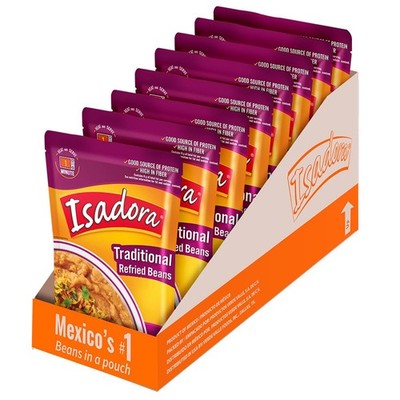Isadora Traditional Refried Beans in Pouch Pack of 8, Delicious Refried Beans...