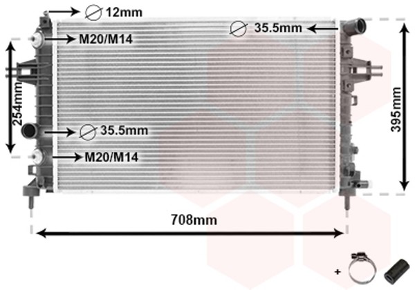 VAN Wezel MotorküHler WasserküHler *** IR Plus *** 37002362 FüR Opel Astra A04-image