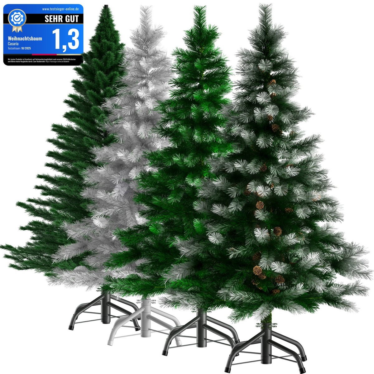 CASARIA® Weihnachtsbaum künstlich Christbaum Tannenbaum 140 150 180 240 cm Tanne