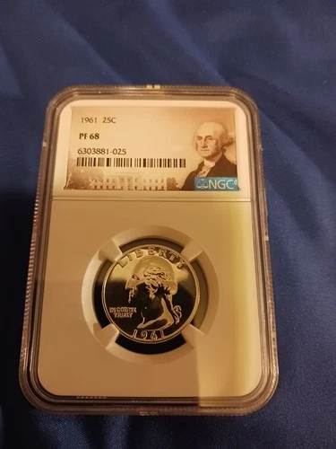 1961 SILVER NGC PF68 QUARTER 
