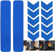 20-Piece Reflective Safety Decals, High-Visibility Waterproof Stic Color: Blue