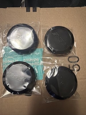 Rays Volk Racing Low Type Center Cap  Black fits TE37 Saga Ultra (SET). 62mm