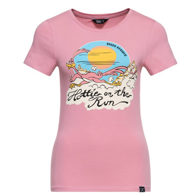 Queen Kerosin Damen T-Shirt Slim Fit ''Hottie on the run'' in Rose