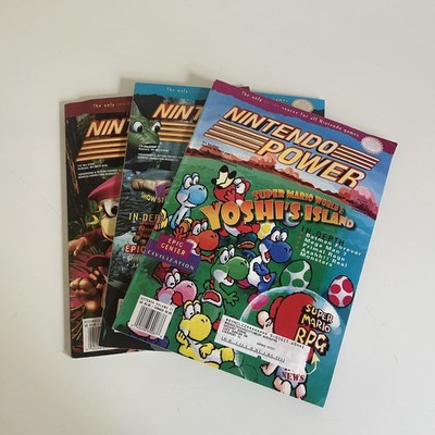 Nintendo Power Magazine Lot Vol. 74 77 79 DKC Yoshi's Island DKC2 Nintendo 1995