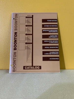 Boonton Power Meters, Audio, Analyzers, Generators, Test & Measurement Catalog