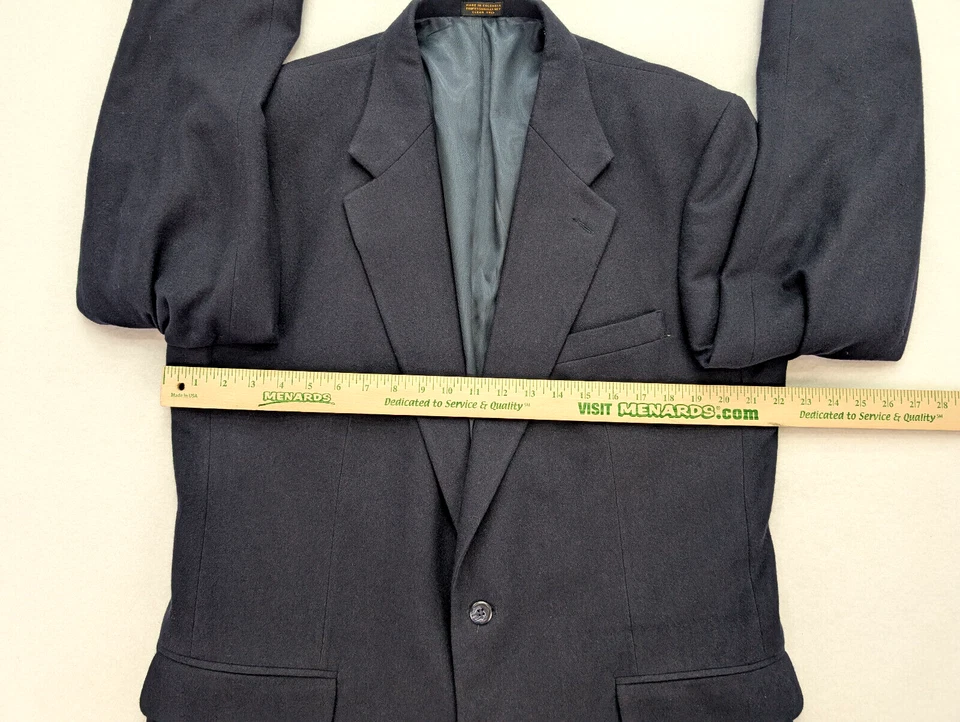 Chaqueta Blazer Abrigo Deportivo Oscar de la Renta Para Hombre Talla 43L Mezcla Lana Cachemira Azul Foto 4 de 4