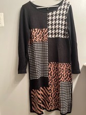 Women’s sweater  dress SPENCE size L animal print black