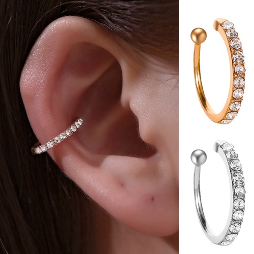Keine Piercing-Ohrringe Fake-Ohrringe Ohr-Manschette Helix-Knorpel-Clip <
