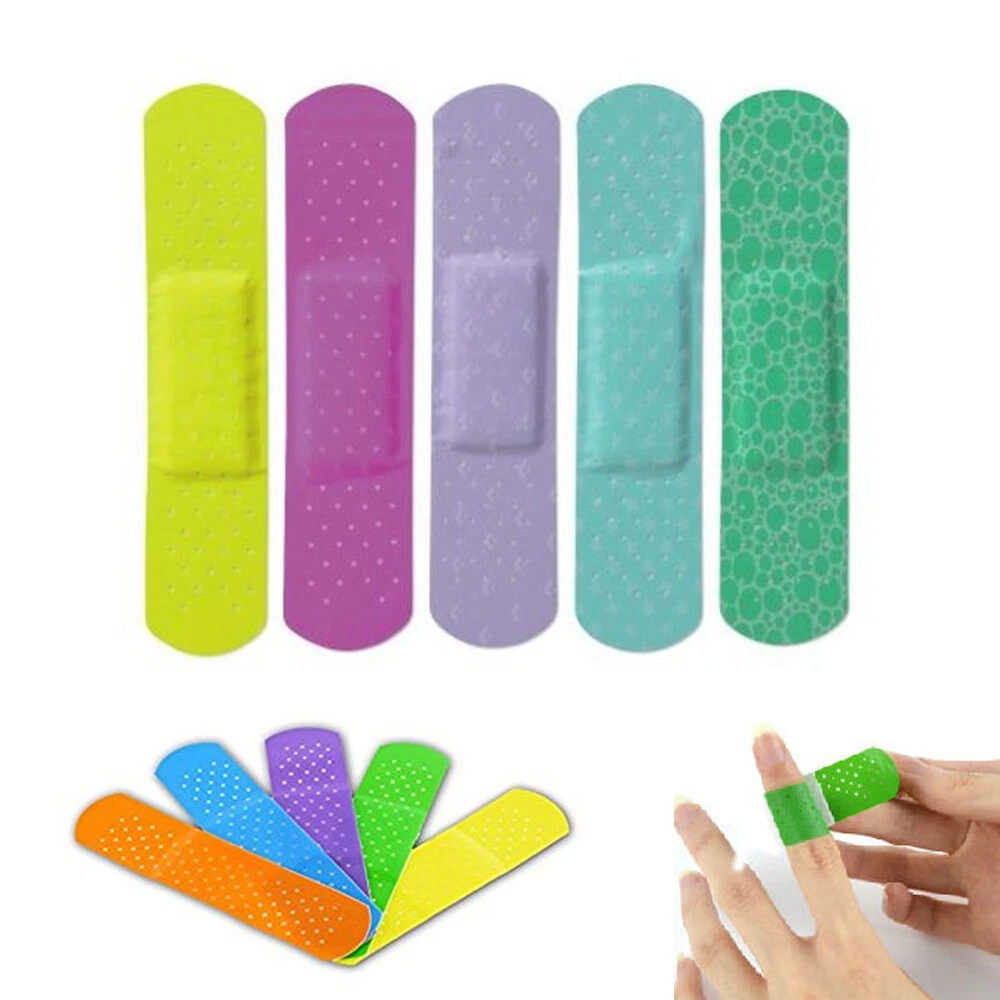 120 Neon Adhesive Bands Waterproof Bandages Strip 3 4