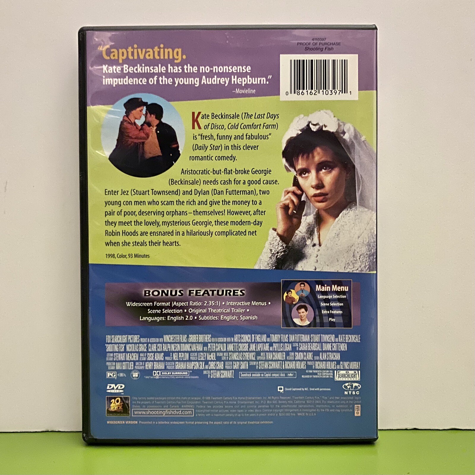 SHOOTING FISH DVD 1997 KATE BECKINSALE DAN FUTTERMAN STUART TOWNSEND