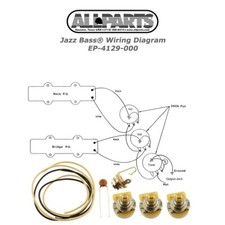 NEW - Allparts Wiring Kit For Jazz Bass Style Guitars, EP-4129-000