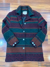 Vintage Woolrich Wool Jacket Aztec Navajo Southwest Pattern Made in USA Large
