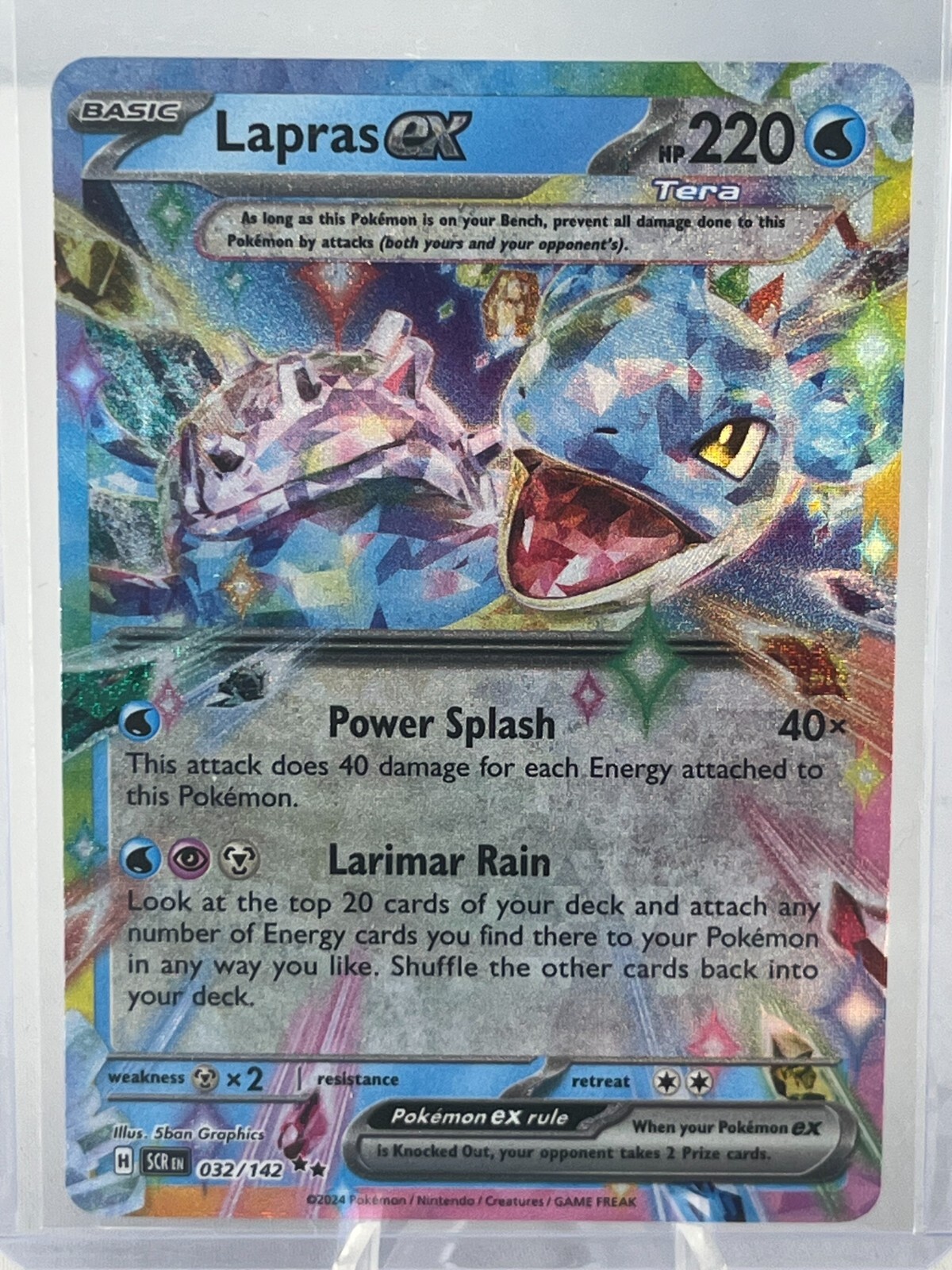 Pokemon Stellar Crown Lapras ex 32/175 Double Rare