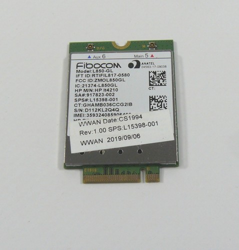 FIBOCOM LTE Modul L850-GL WWAN card 4G - HP lt4210 - L15398-001 - L15398-002 -
