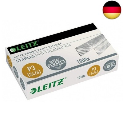 LEITZ 1000 Heftklammern (24/6 mm) verzinkt 55700000, 24/6mm, 1 (10er Pack)