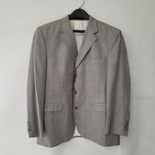 Stafford Blazer Mens 44R Silk/Wool Plaid 3-Button Lined Preppy Sport Coat