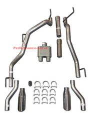Fits 09-24 Dodge Ram Catback Performance Dual Exhaust RearExit 1 Chamber Muffler
