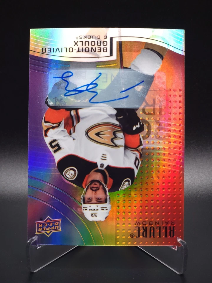 Benoit-Olivier Groulx 2021-22 Upper Deck Allure #R-26 Full Rainbow Auto Rookie - Image 3 of 4