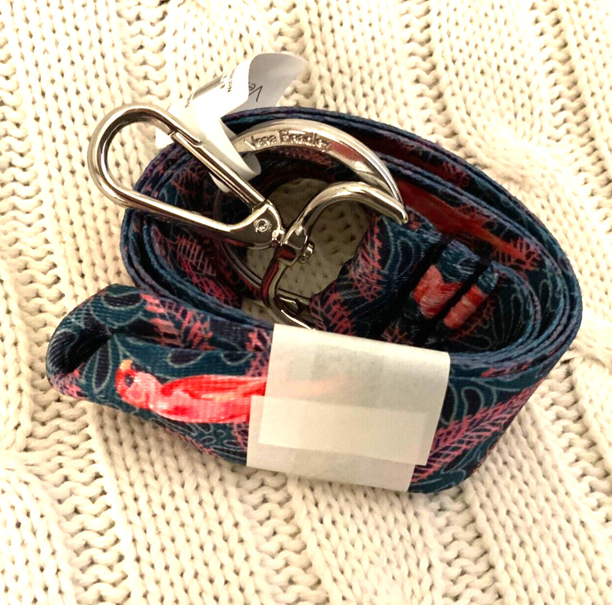 Vera Bradley Wide Lanyard & Keyring Brilliant Canopy Birdies NWT Work School image 3