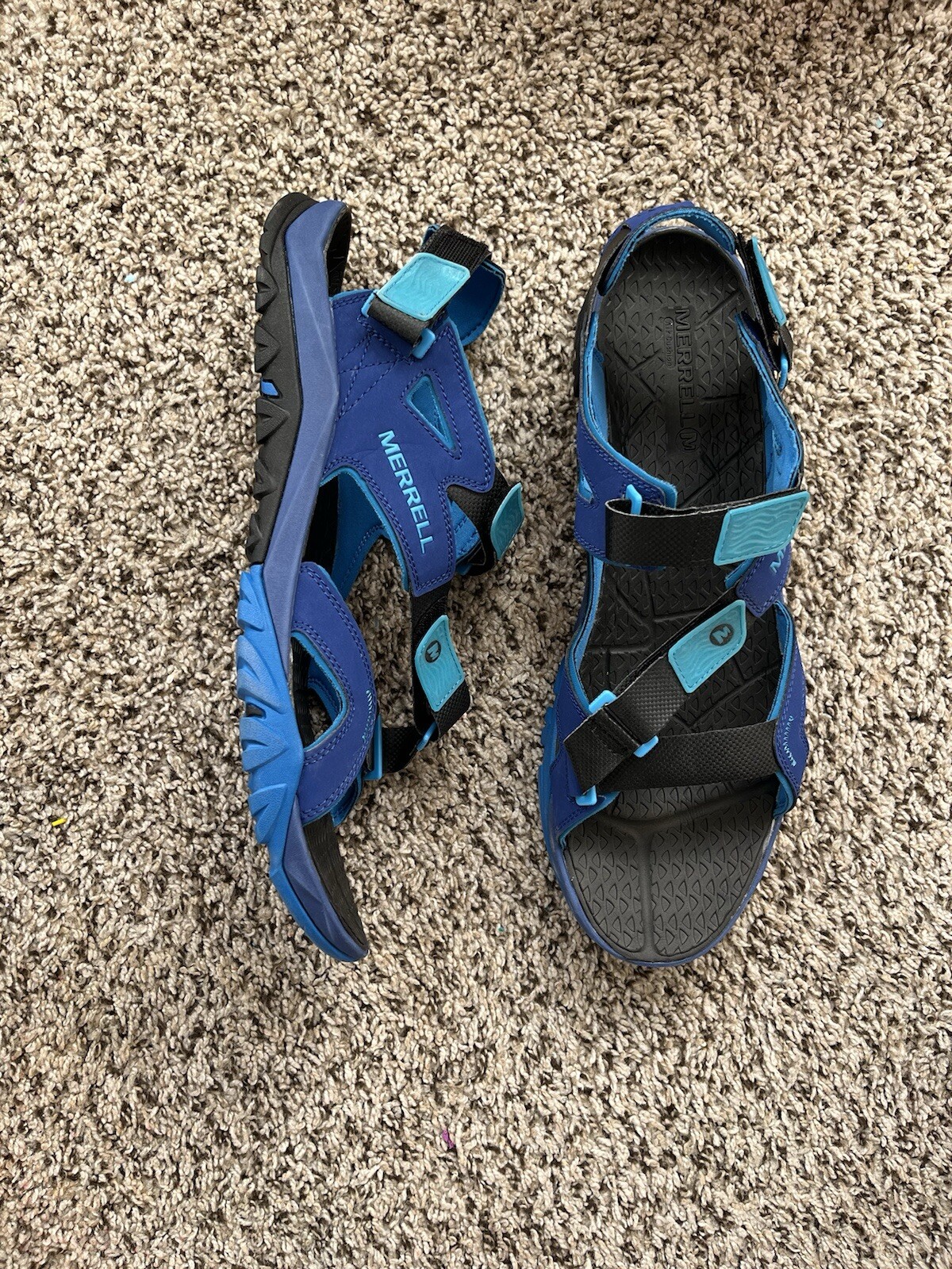 Merrell sandali uomo con cinturino blu nero taglia 15