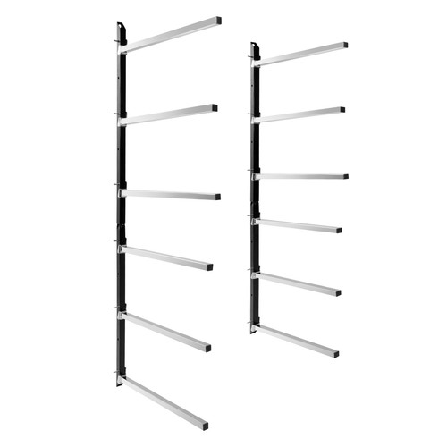 6 Place Wall Mount Bumper Rack Stand Auto Body Bumper Storage Rack Adjustable - Picture 4 of 22