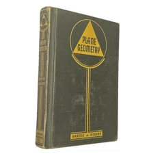 Vintage Math Textbook Plane Geometry 1947 Webster Hardcover Bartoo Osborn 423pgs