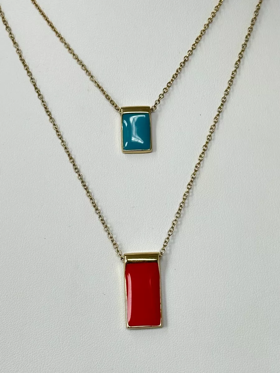Red and sale blue necklace