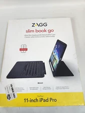 ⚡️ZAGG Slim Book Go Keyboard Folio Case for Apple iPad Pro 11" Black - Open Box