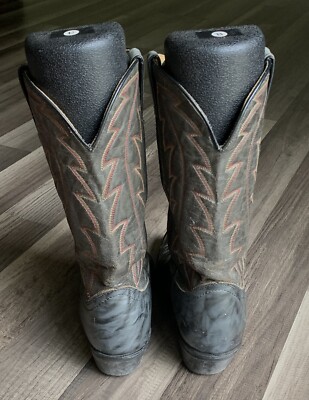 Charcoal Gray DURANGO Cowboy Western Boots Stitched Design  display picture 1