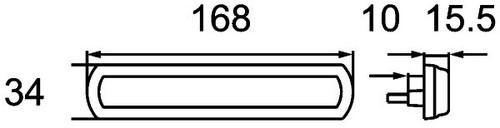 HELLA 2PS013301-241 Disperseur. feu de recul - Photo 2/3