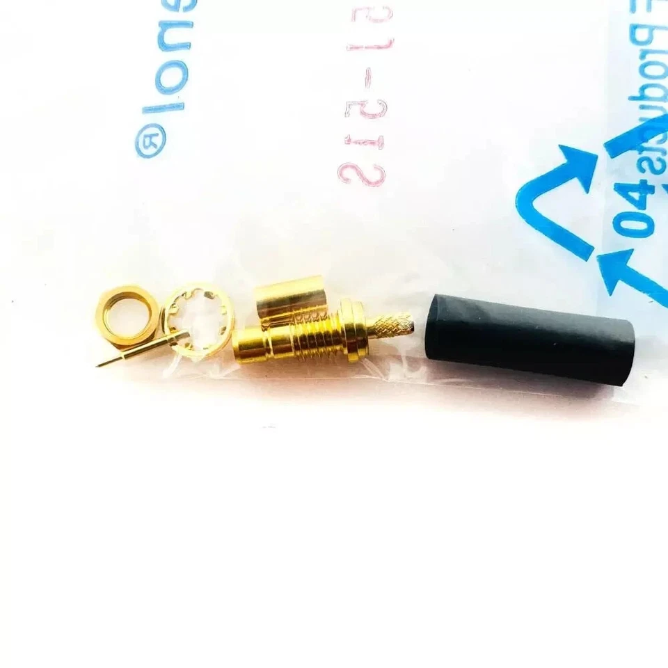 Amphenol 903-505J-51S RF Coaxial SMB Connector Straight Crimp Jack Bulkhead - Image 3 of 3