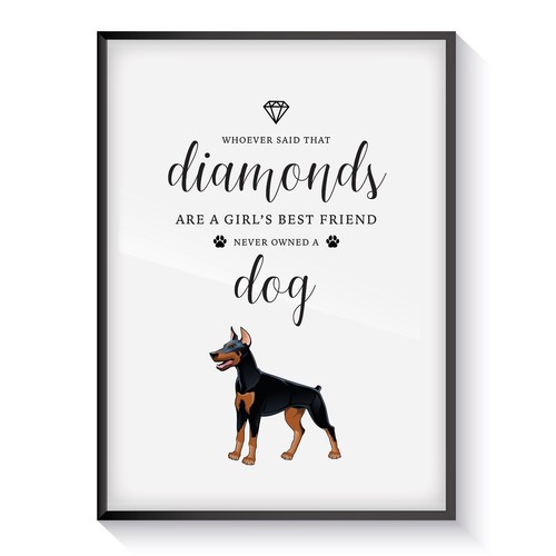 Dog Prints A4, A5 Framed and Unframed Options Pet Wall Art - Choose Your Breed - Picture 15 of 19